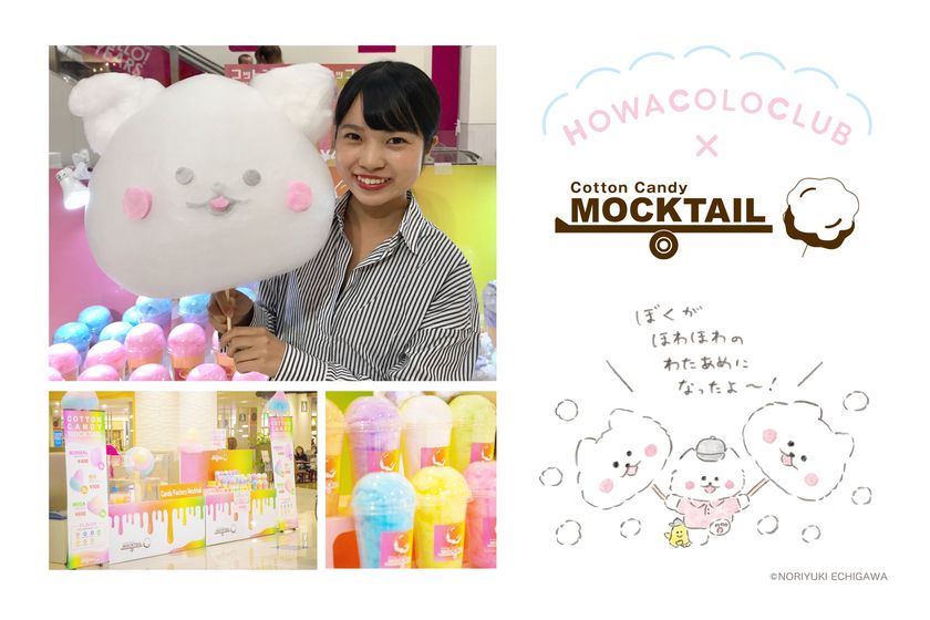 SNSで人気「ほわころくらぶ」が
“ゆめかわ”ジャンボわたあめと初コラボ!