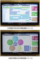 共用部施設予約状況・太陽光発電状況閲覧画面イメージ