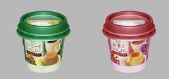 コーヒーといっしょに。キャラメルプリン』（LL105g＋別添　香るローストアーモンドシロップ5g）と『紅茶といっしょに。アップルプリン』（LL105g＋別添　カラメルシナモンシロップ5g）