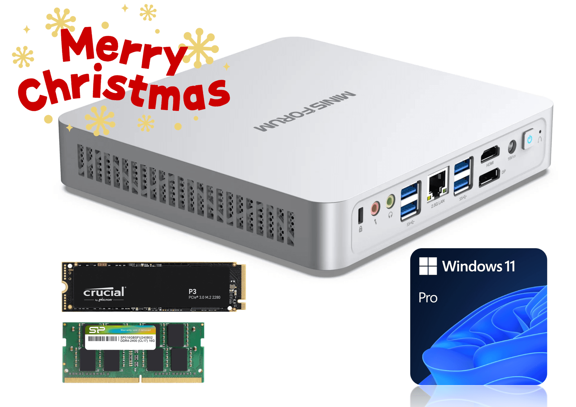 〖スペシャルクリスマスプレゼント！〗 Windows 11 DSP版の購入者へ ミニパソコン TH80 (￥79,800)を20台プレゼント