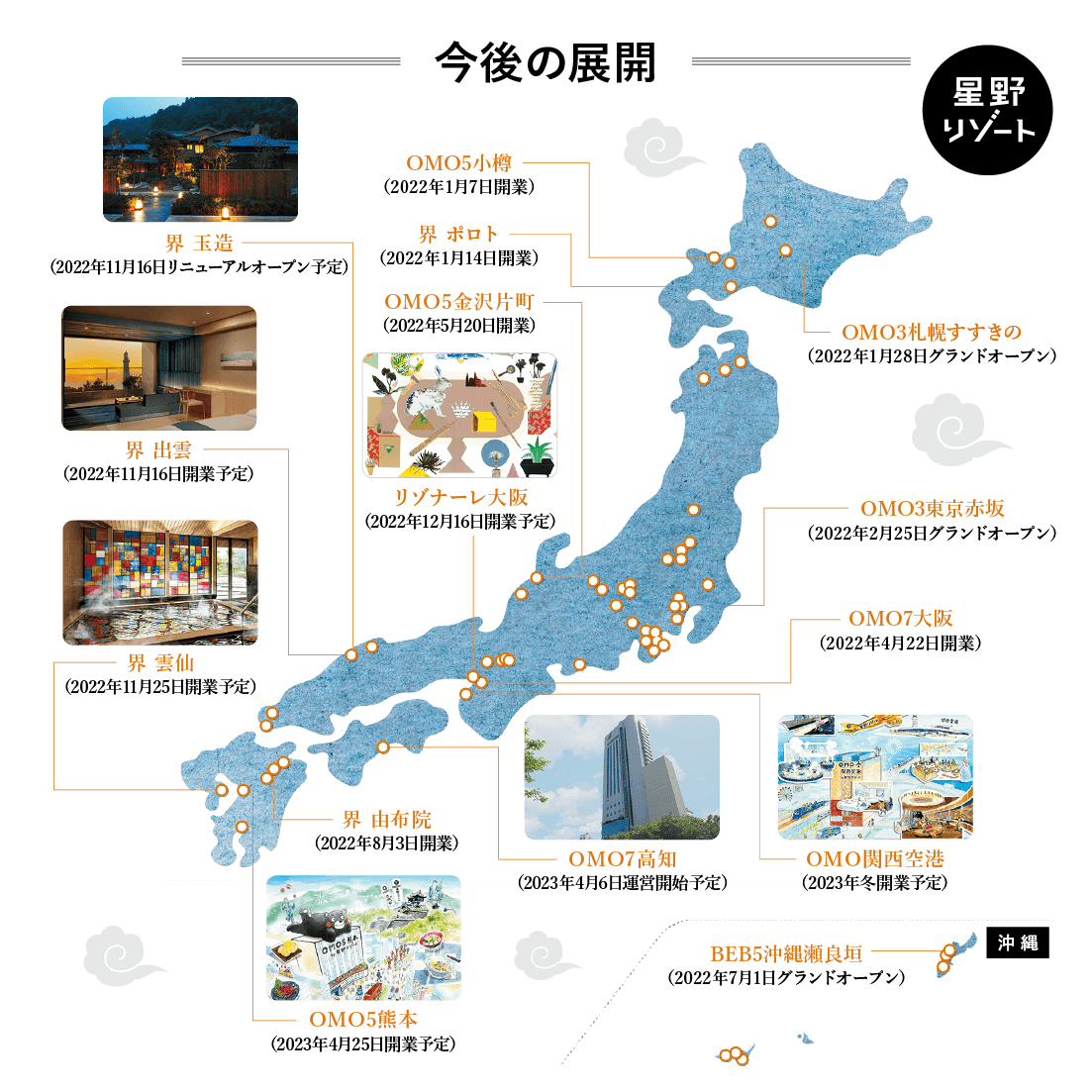 星野リゾートにおける今後の新規開業について｜～2022年11月-2023年 国内外で7施設を開業～