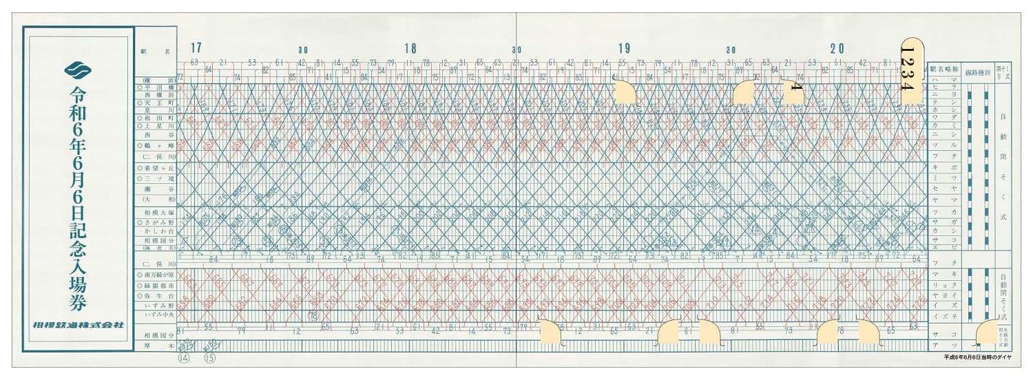 「令和6年6月6日 記念入場券」を販売【相模鉄道】