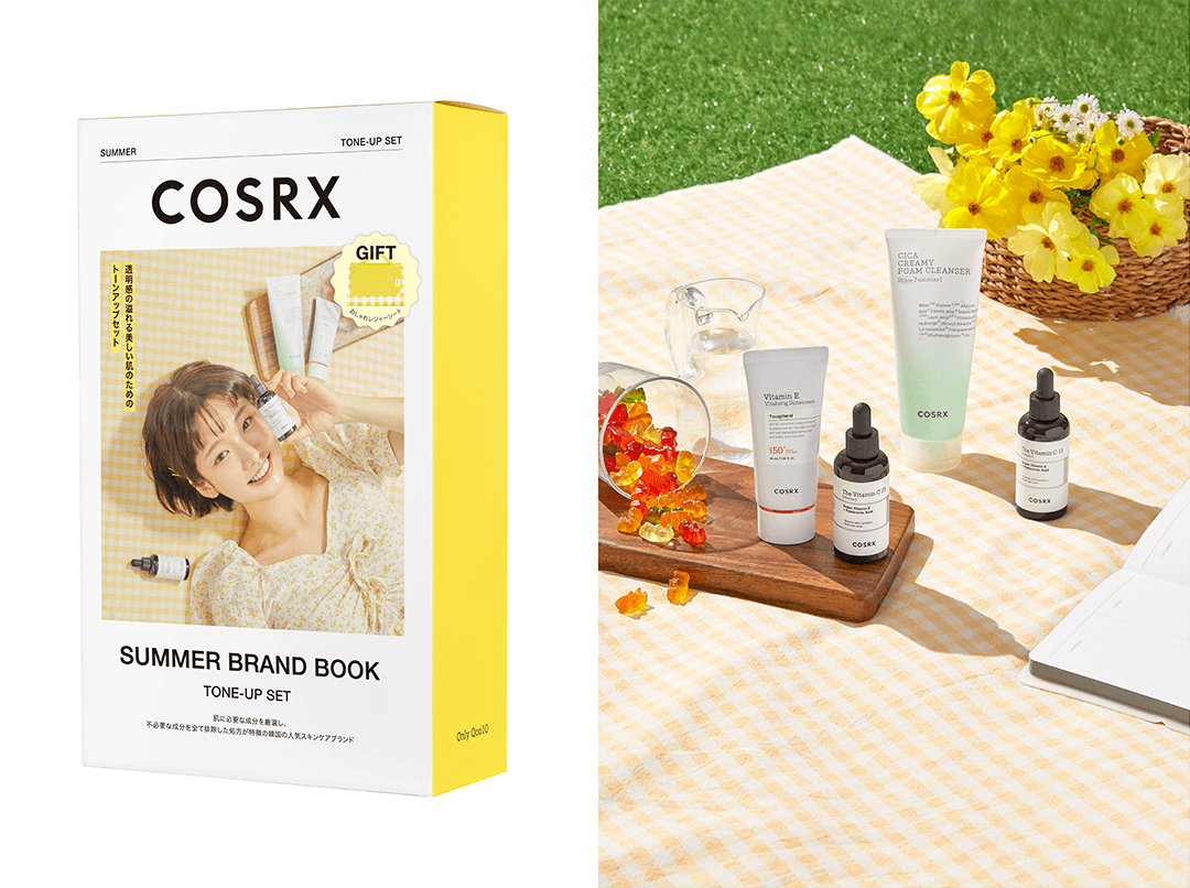 韓国スキンケアブランド「COSRX(コスアールエックス)」より夏向けの商品をセットにした「 SUMMER BRAND BOOK（サマーブランドブック）」が新登場！ Qoo10「メガ割」にて限定販売！