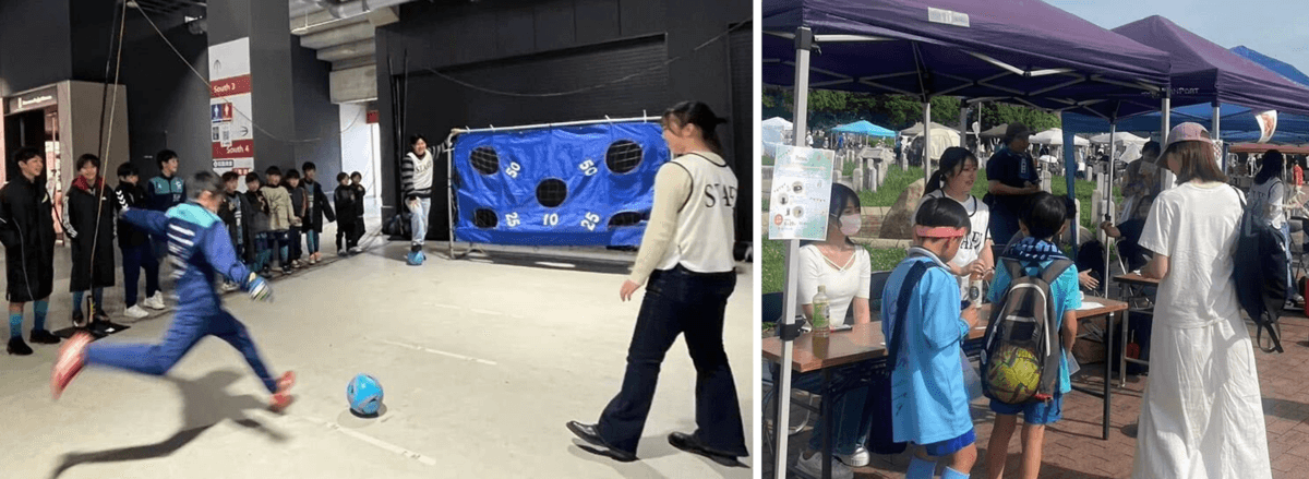 JリーグFC大阪の試合で観客動員数平均5,000人をめざす! 経営学部古殿ゼミが共同研究を行う企業等によるマーケットを試合会場で開催