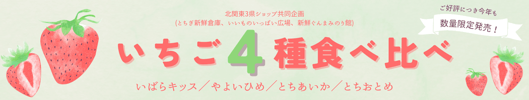 栃木・群馬・茨城のいちごを食べよう！ 産地直送通販サイト「ＪＡタウン」で「北関東３県魅力度向上キャンペーン」第５弾を開催！