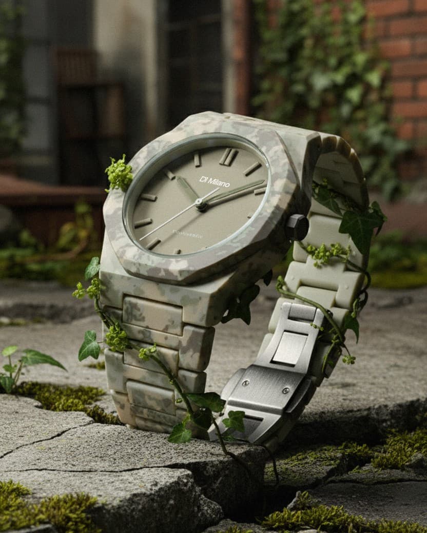 描く、隠れる、壊す。腕元をアートで支配する腕時計。「D1MILANO」新作アートウォッチ「スケッチ」「カモ」「ブロークン」、3つの表現が同時解禁
