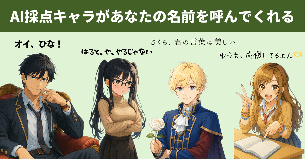 「こーいち、まじで超えらい!」AIが“推し”になる瞬間。スタスタApps、採点AIがあなたの名前を呼ぶ新機能