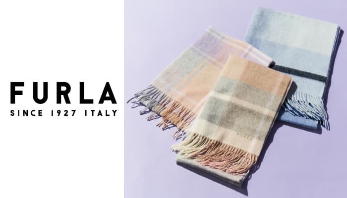 【自宅で洗えるマフラー】FURLA(フルラ)ウール100%マフラー・ストールーMOONBATー