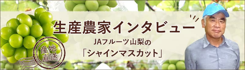 産地直送通販サイト「ＪＡタウン」で 山梨県のシャインマスカット農家インタビュー記事を公開！！