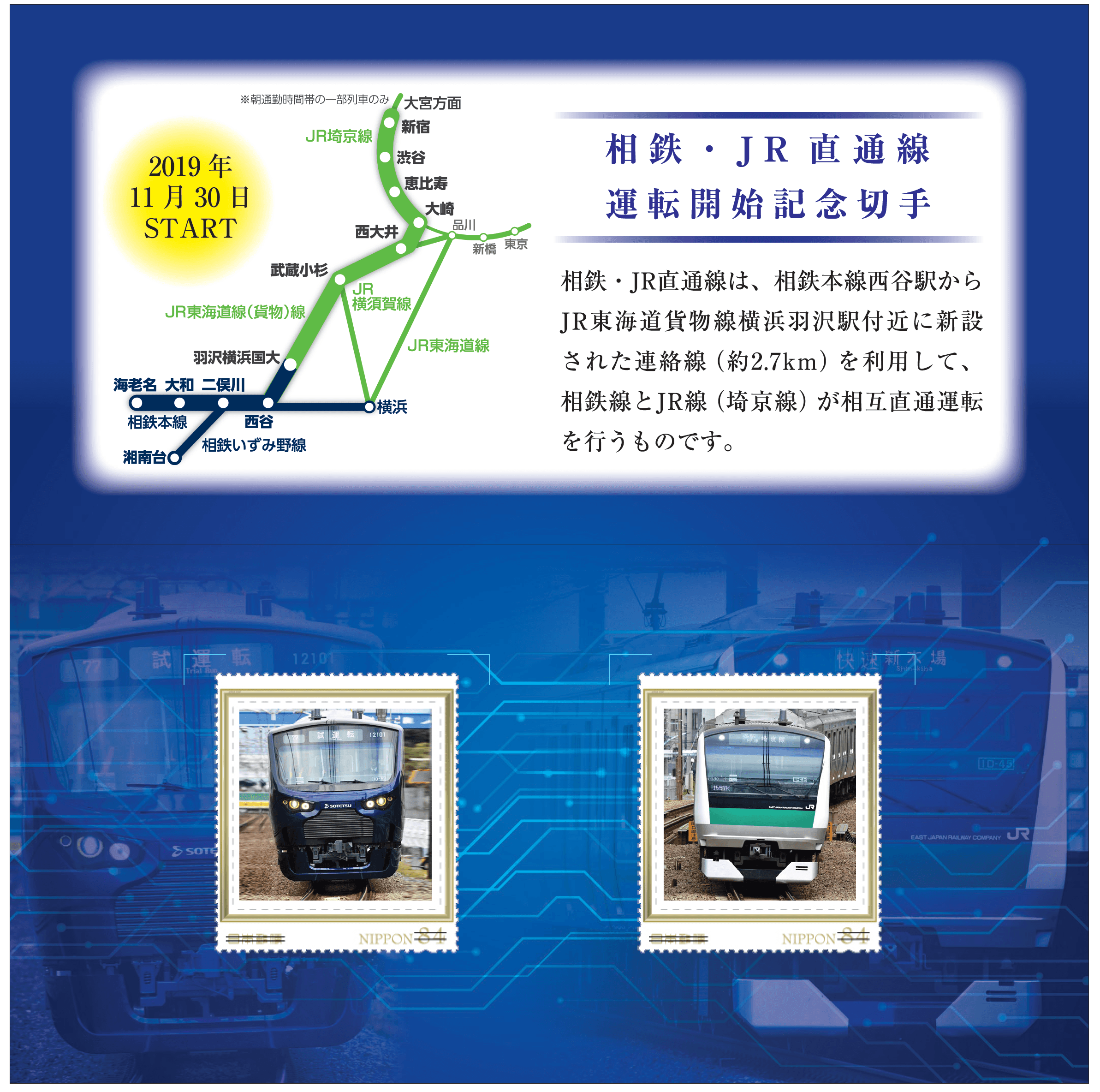 相鉄・ＪＲ直通線運転開始記念　相鉄線×埼京線コラボグッズ販売！