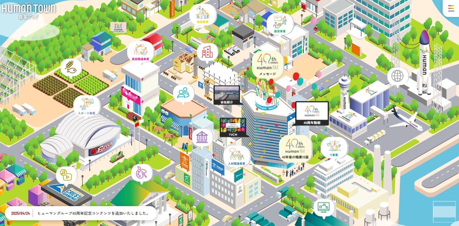 2065年に「なくならない仕事」「新たな職業」は? “なりたい自分”を考えるための架空の街「Human Town」にヒューマングループ創業40周年記念コンテンツを新たに公開