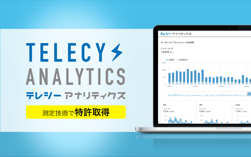 テレシー、テレビCM効果測定ツール「テレシーアナリティクス」の測定技術で特許を取得