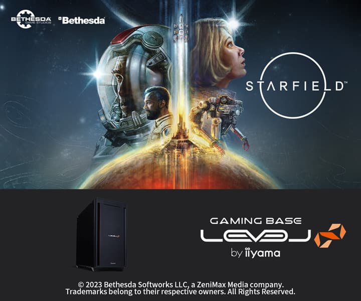 ゲーミングPC LEVEL∞、AMD Ryzen™ プロセッサ と AMD Radeon™ グラフィックスを搭載した『Starfield™』 推奨パソコン発売