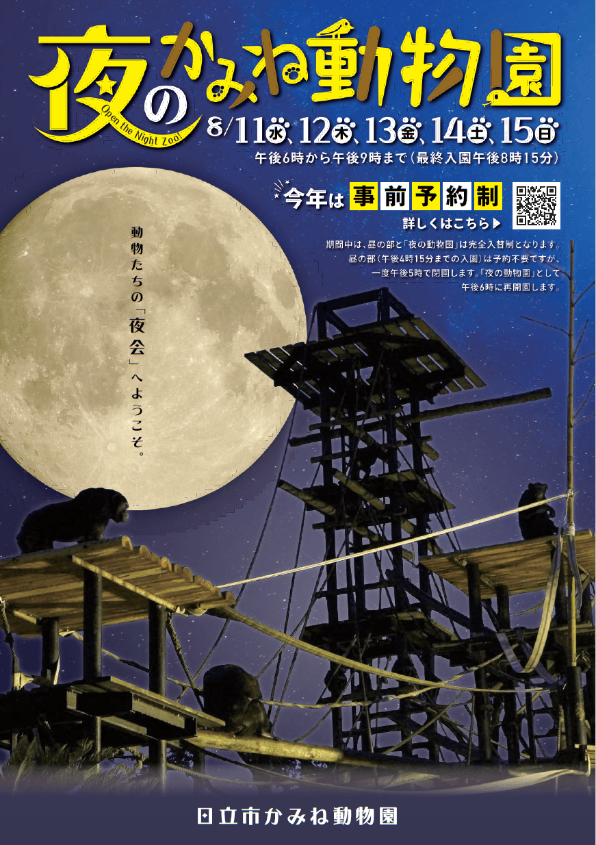 ≪本イベントは中止となりました≫【日立市かみね動物園】大人気イベント『夜の動物園』が２年ぶりに開催！