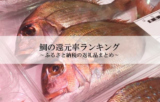 【2022年8月版】ふるさと納税でもらえる鯛の還元率ランキングを発表