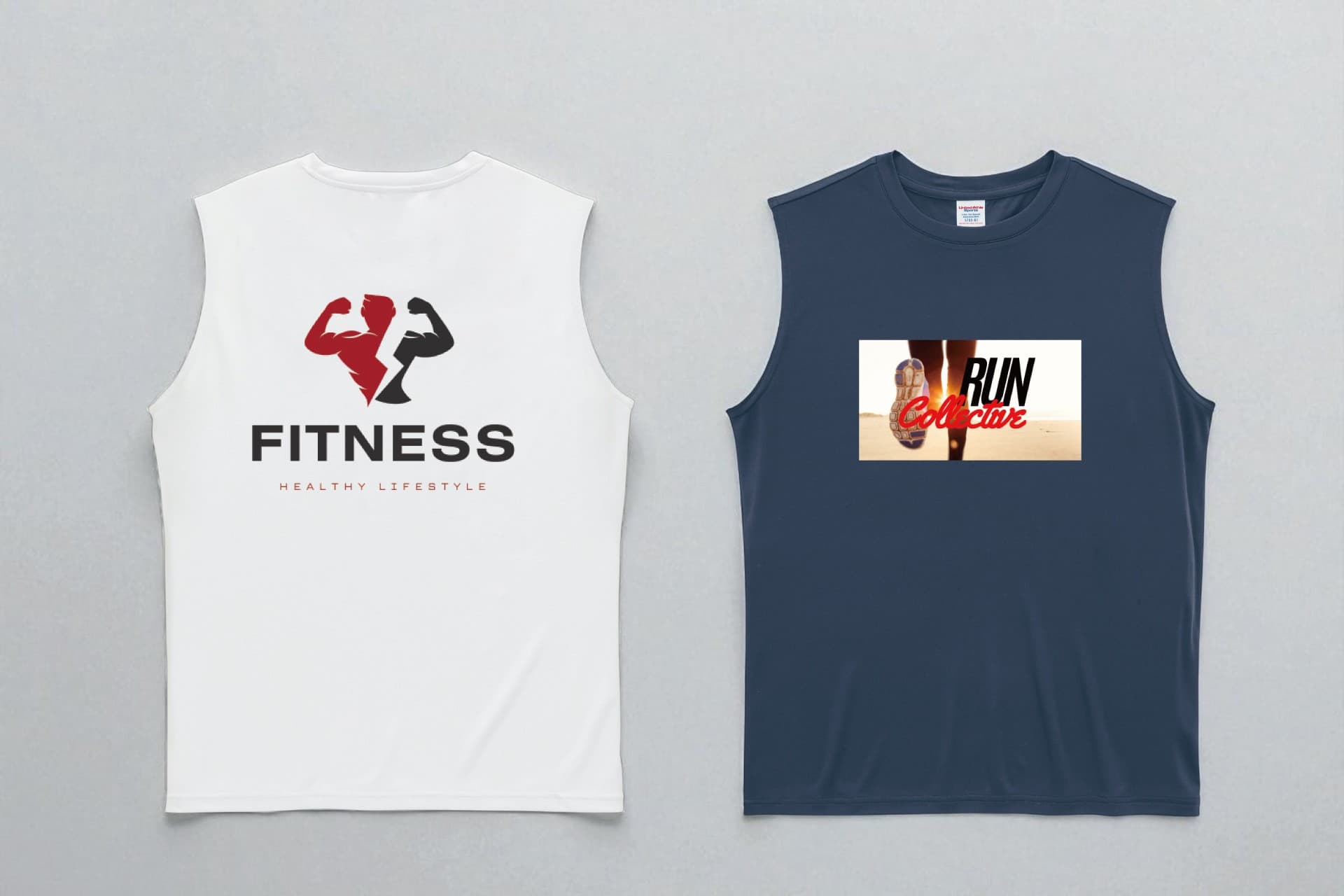 【UPF50+ UVカット】オリジナル吸水速乾 サステナブルドライスリーブレスシャツ|スマホでデザインOK|9/1新発売