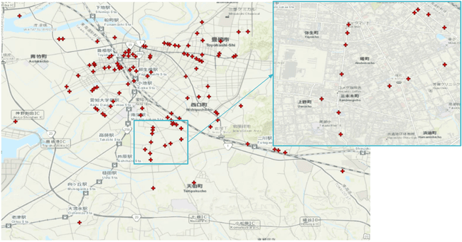 「知の拠点あいち」重点研究プロジェクトⅢにおいて先進的車両プローブデータ収集デバイスを開発し、豊橋市役所公用車50台への設置を完了しました!