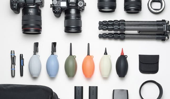 レンズやカメラのクリーニングに!用途に応じてノズル交換可能な「シリコンブロアーマルチノズル」6色を新発売!