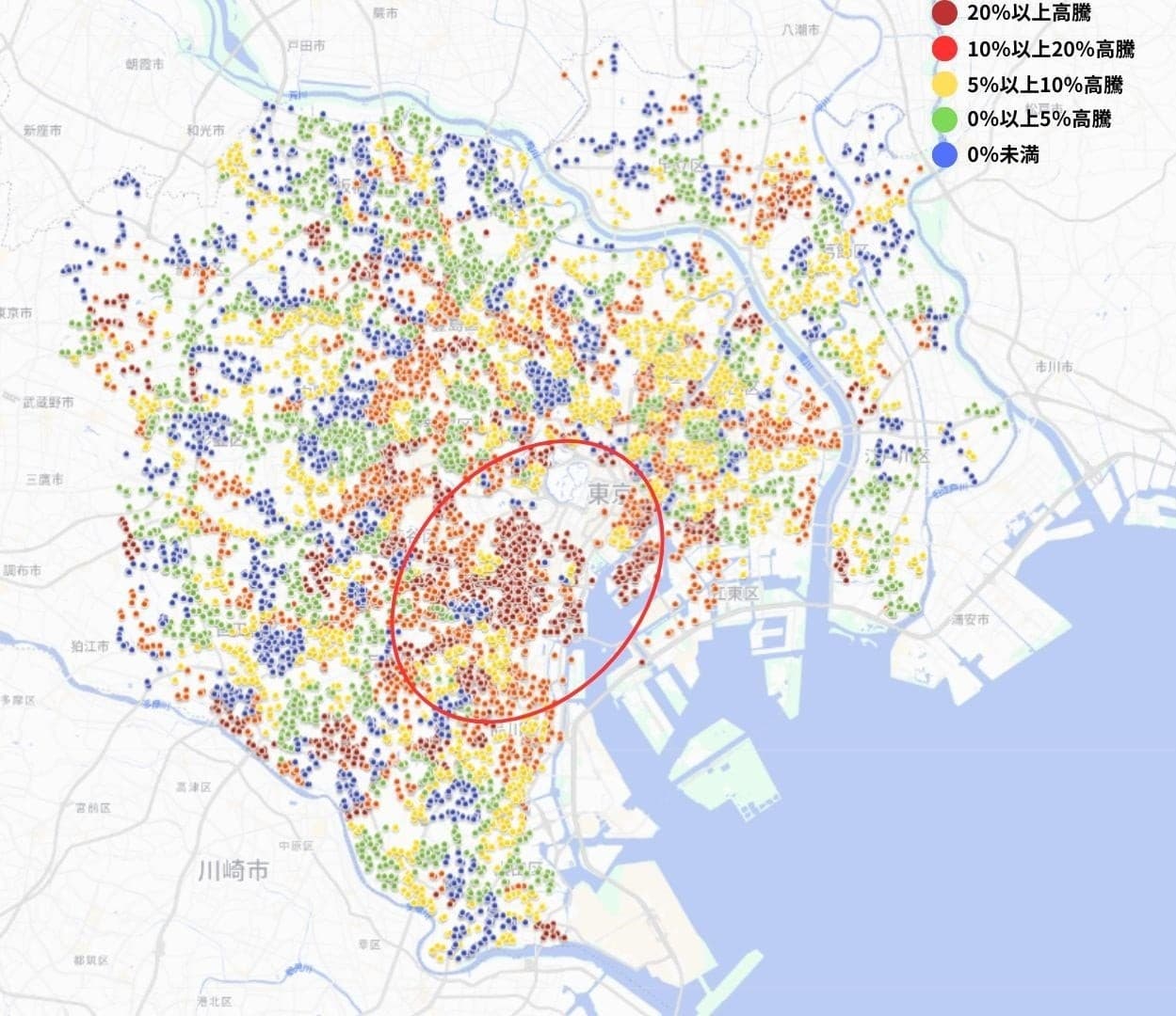 三大都市中古マンションの「エリア価格」と「価格の高騰率」は比例する！？都市部マンションが資産性を保持すると言われる理由