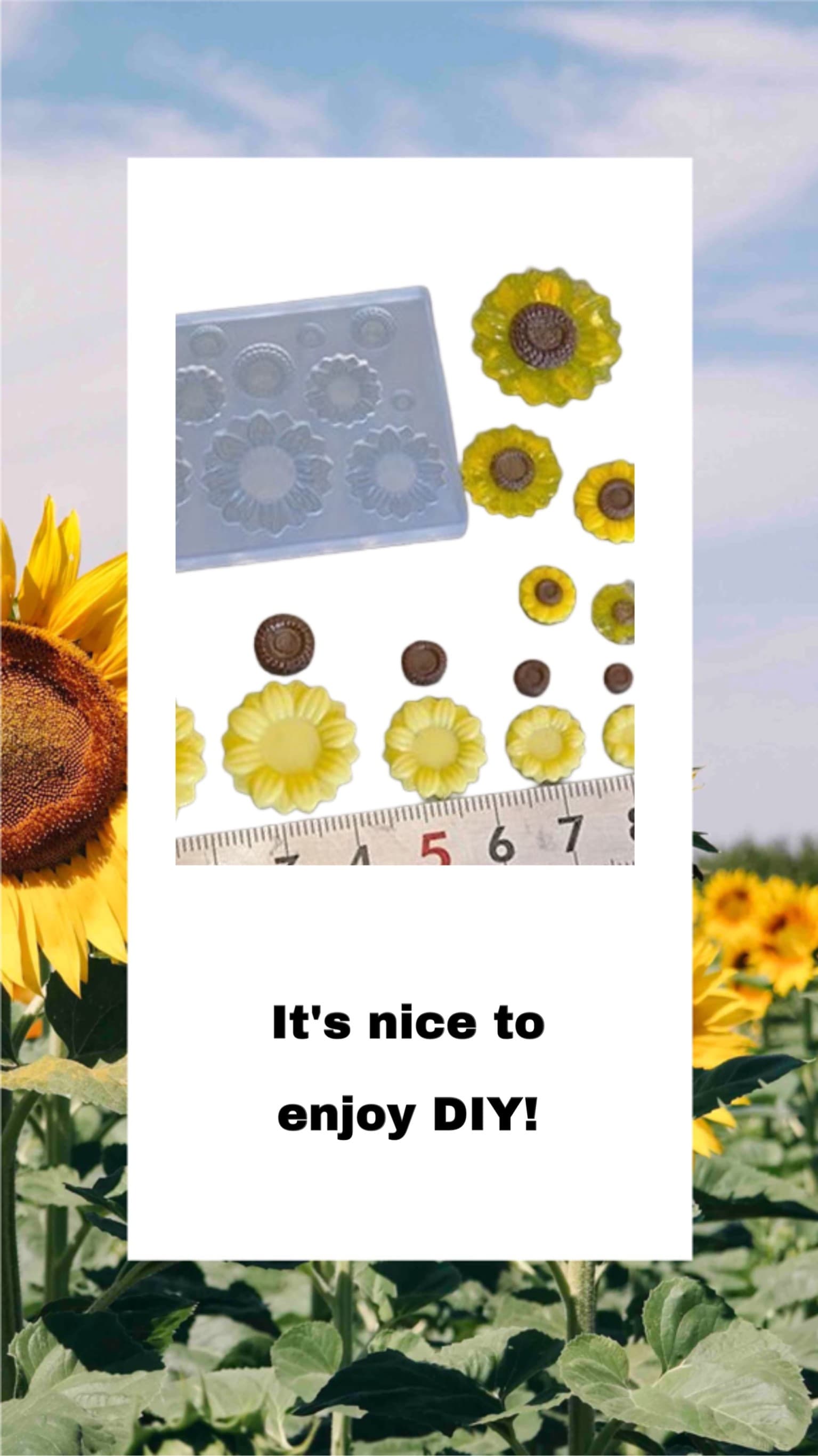 夏にぴったりハンドメイド!簡単にミニチュア向日葵が作れる型が販売開始♪