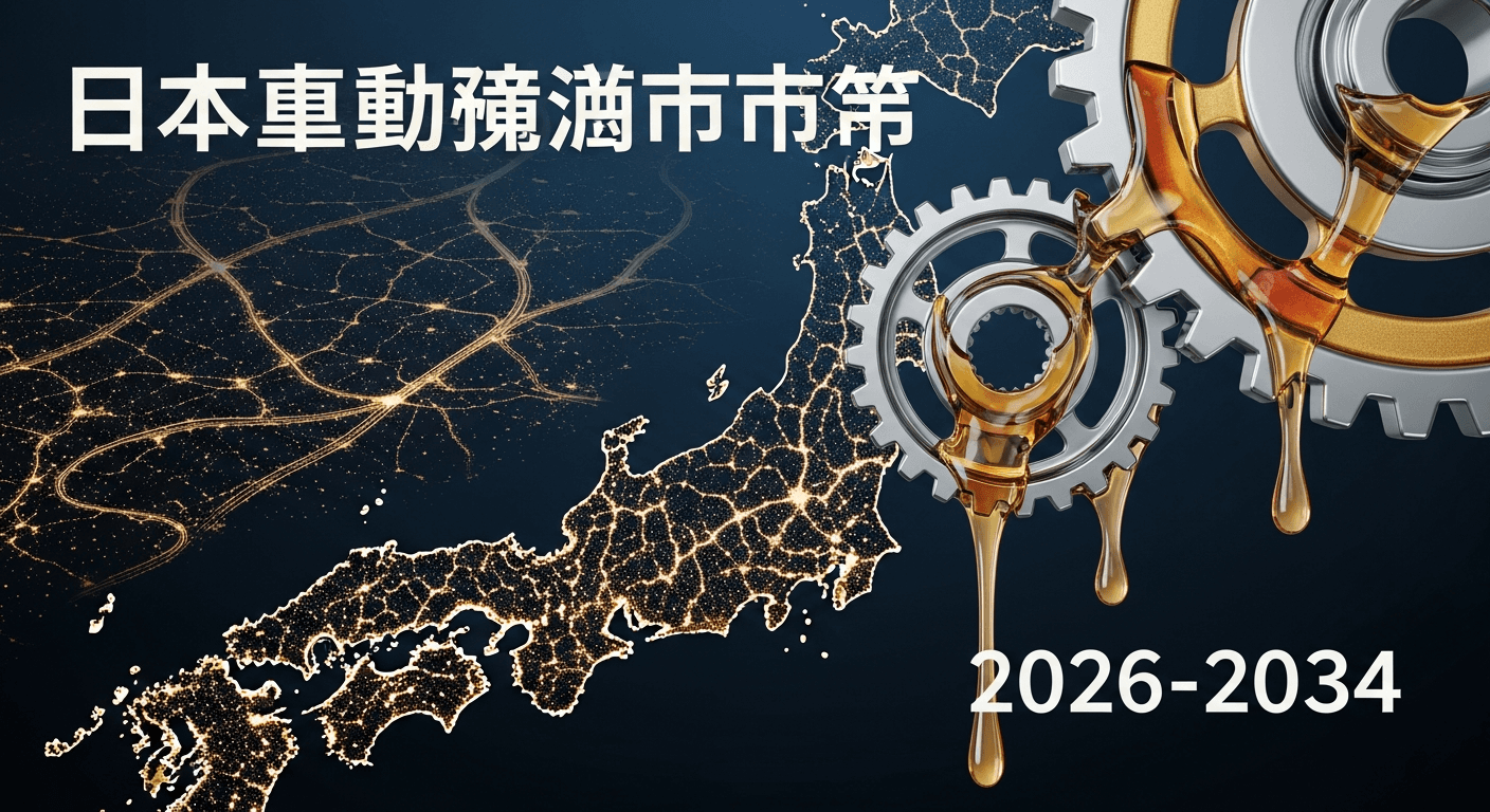 日本の自動車用潤滑油市場は2034年までに58億米ドルに達する見込み | 年平均成長率(CAGR)は3.04%と予測