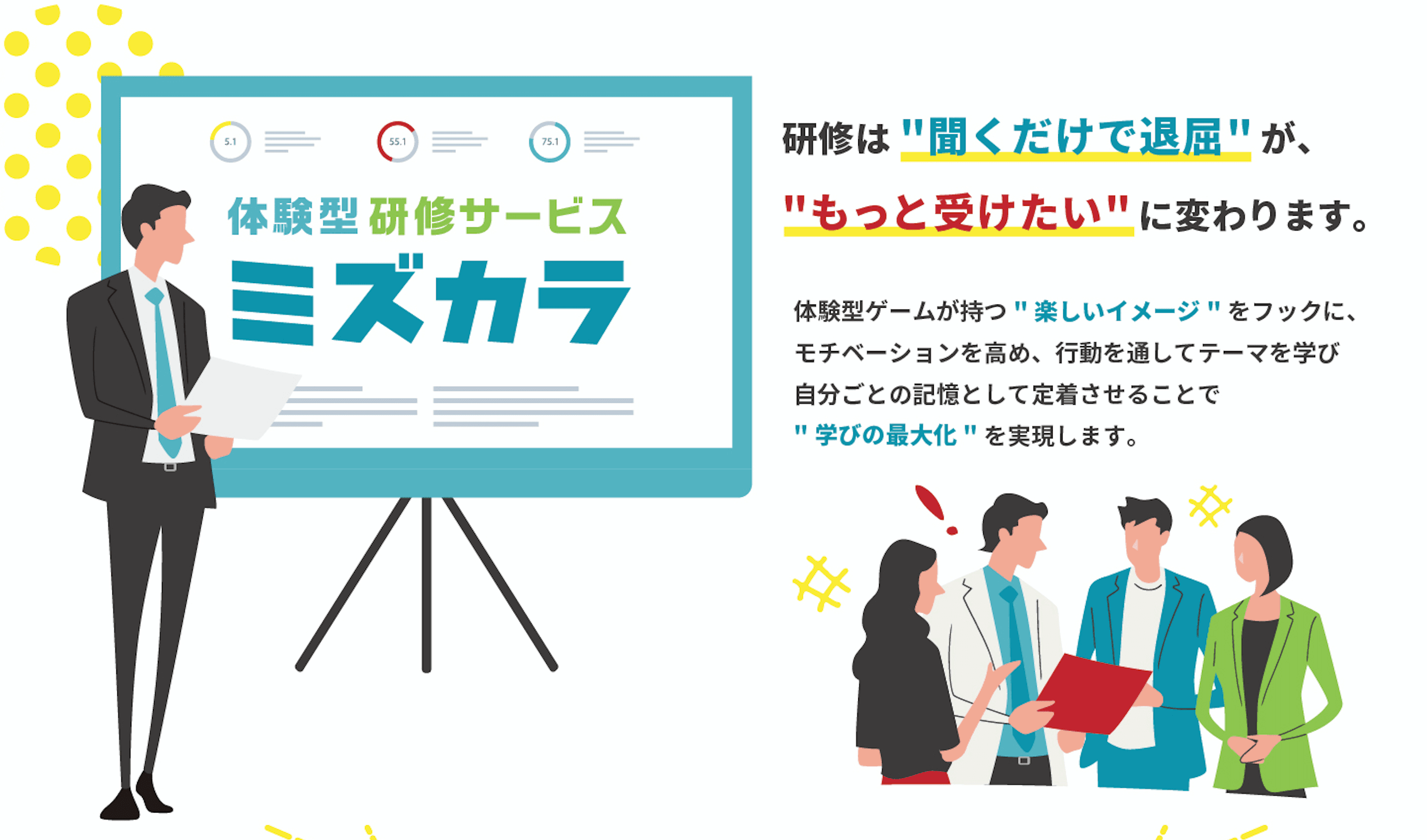 片手間な研修では意味がない。ゲーム性と疑似体験で記憶に残る。体験型で「自分ごと」にする研修サービス「ミズカラ」提供開始