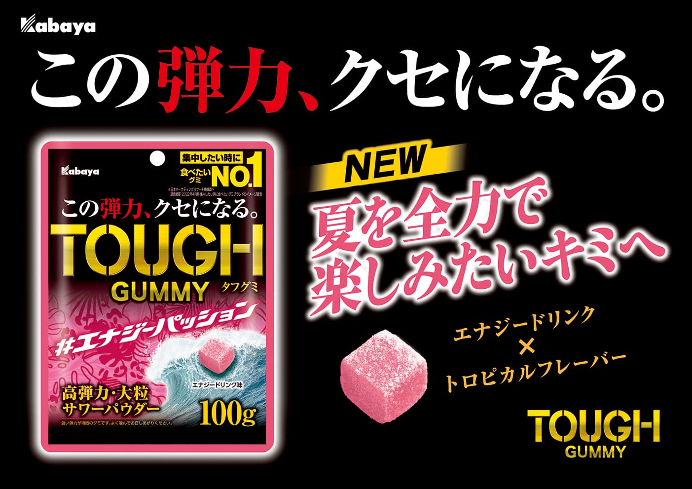 “この弾力、クセになる。”「TOUGH GUMMY（タフグミ）」から夏の期間限定商品「エナジーパッション」が登場！