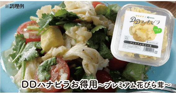 【首都圏ライフ】食べるビタミンDⓇ!!ビタミンDを豊富に含むハナビラタケ『DDハナビラ』をライフ限定サイズで販売中!