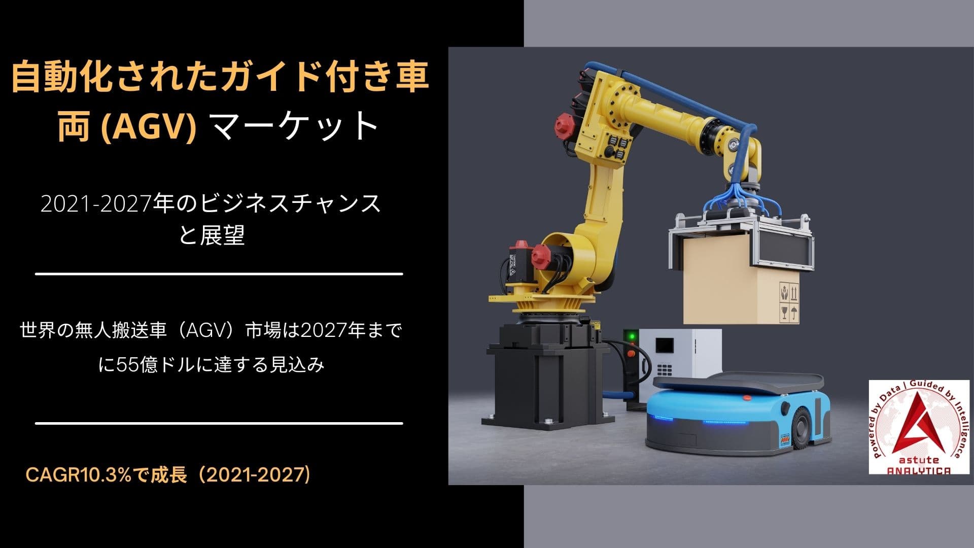 自動搬送車（AGV）の市場規模は2027年までに55億米ドルに達する見込み