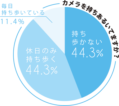 カメラを持ち歩いていますか？