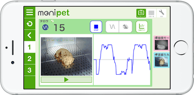 「monipet」モニタリング画面