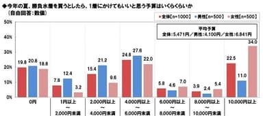 勝負水着にかけてもいいと思う予算