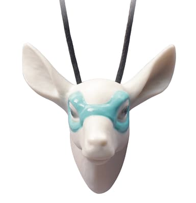 Fawn with mask pendant