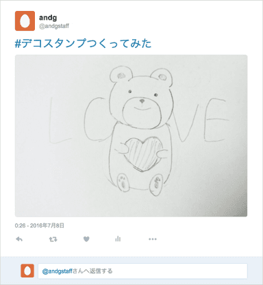 Twitterでの投稿例　