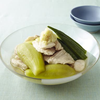 冷たくしてもおいしい♪「なすと鶏胸肉のひんやり治部煮」