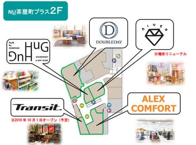 NU茶屋町プラス 2F テナント詳細