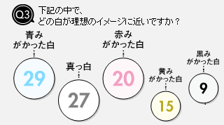 Q3 下記の中で、どの白が理想のイメージに近いですか？