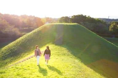 富士見塚古墳から市内を一望