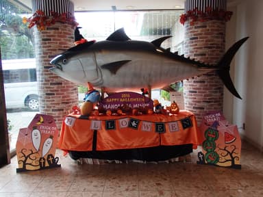 館内ではハロウィン装飾も