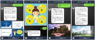 AIによるLINE対話イメージ