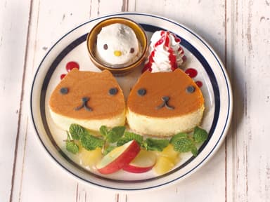 仔カピのふわふわ～ん厚焼きりんごパンケーキ