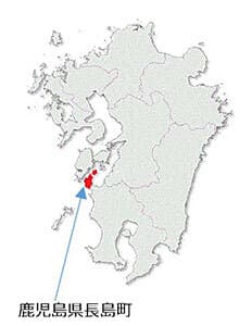 鹿児島県長島町の位置