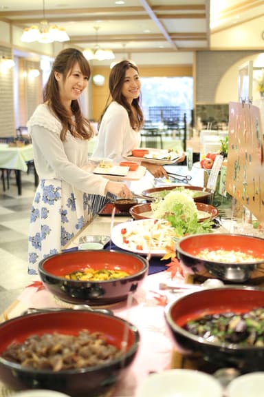 ぐんま地産地消推進店認定の夕食バイキング(休暇村嬬恋鹿沢)