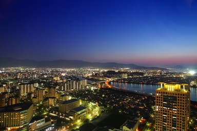 展望室西側の夜景