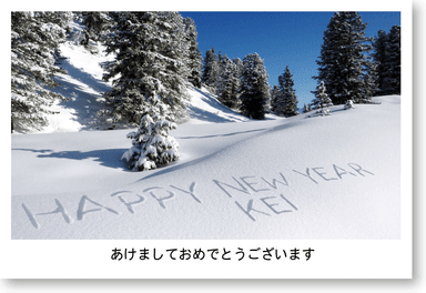 雪上のメッセージ×名前