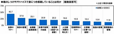 親に感謝していること