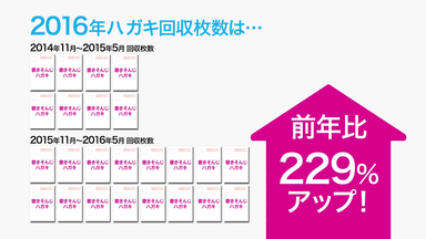 ハガキ回収枚数前年比較