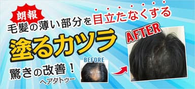 塗るカツラ“ヘアタトゥー”イメージ