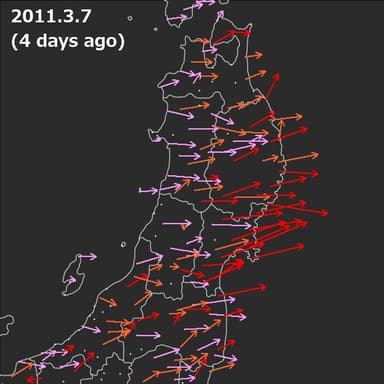 2011年3月2日の地殻変動