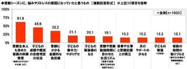 受験期の悩みやストレスの原因